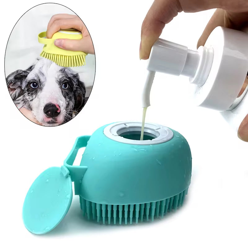 Bathroom Pet Bath Massage Gloves Brush for Dogs and Cats