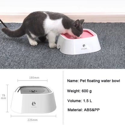 Dog Drinking Water Bowl Floating Non-Wetting Mouth