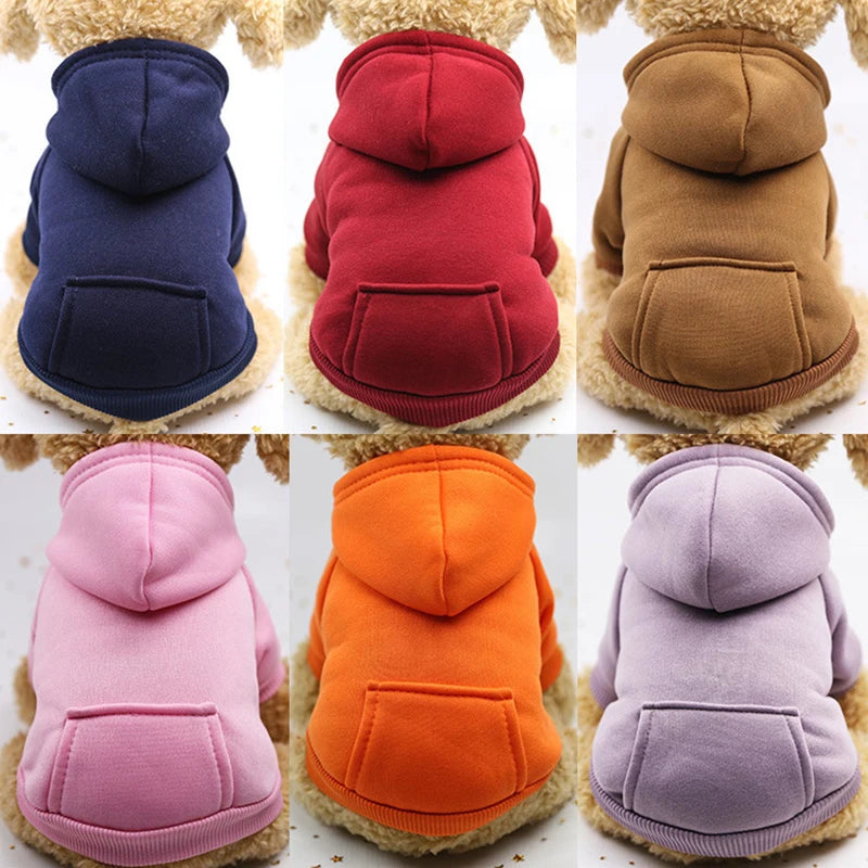 Winter Dog Hoodie - Warm Sweatshirts with Pockets