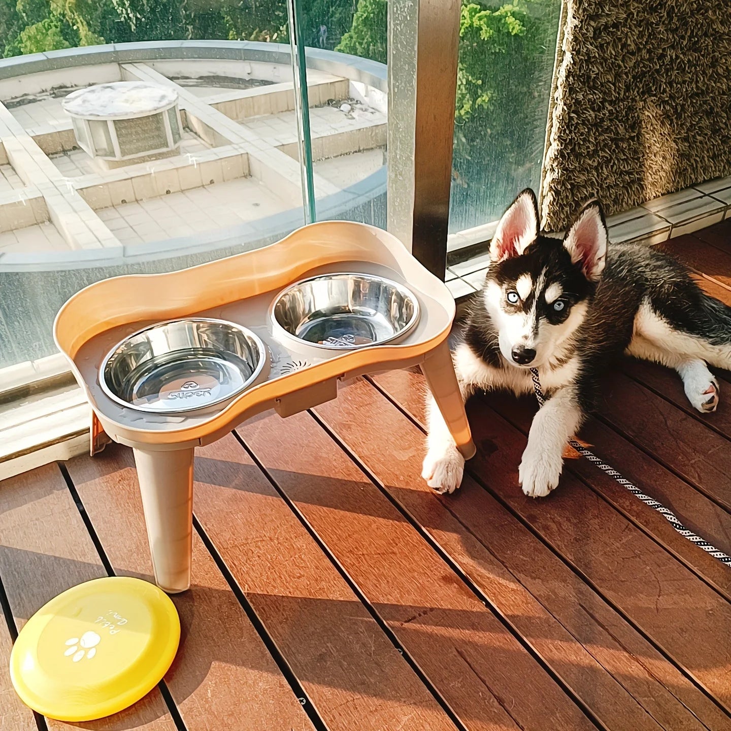 Elevated Dog Bowls - Adjustable Feeding Stand for Small, Medium, and Large Dogs