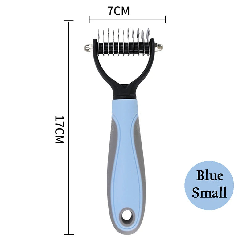 Professional Pet Deshedding Brush - Hair Remover and Knot Cutter for Dogs and Cats