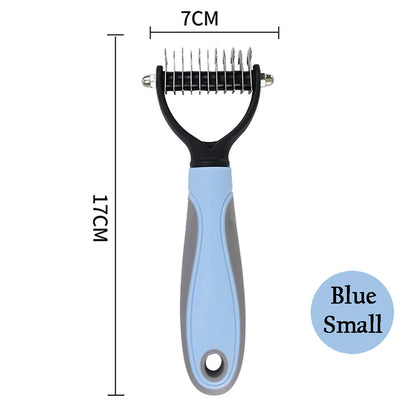 Professional Pet Deshedding Brush - Hair Remover and Knot Cutter for Dogs and Cats