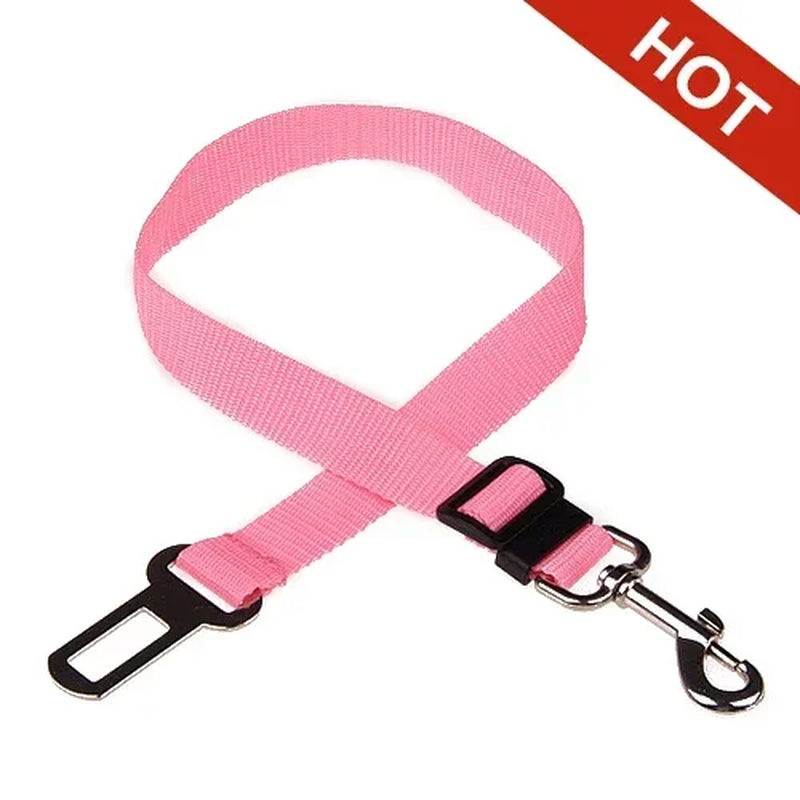 Adjustable Pet Car Seat Belt - Dog Harness Lead Clip for Safety in Vehicles