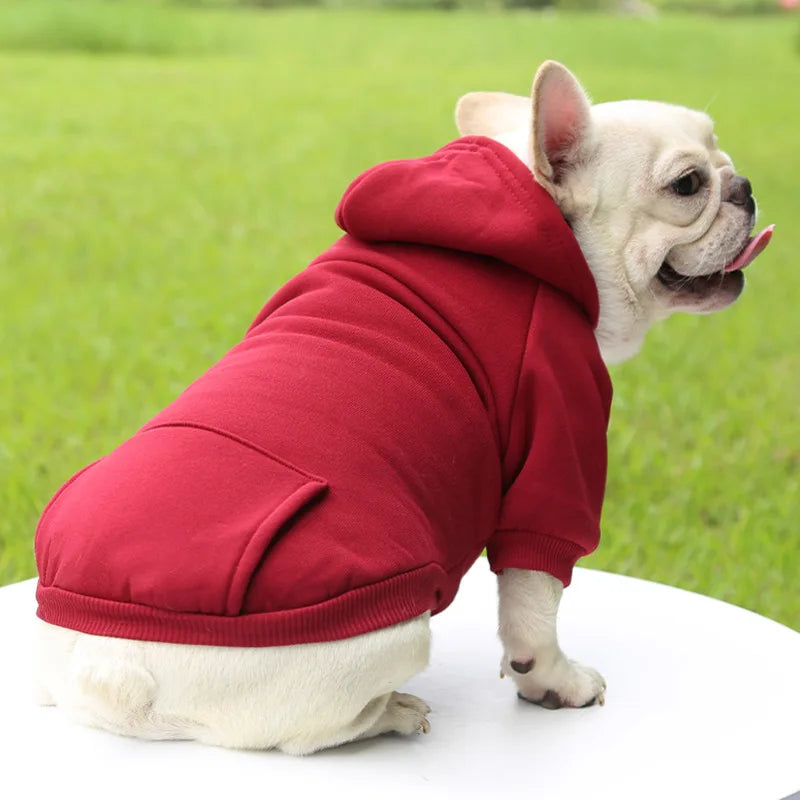 Winter Dog Hoodie - Warm Sweatshirts with Pockets