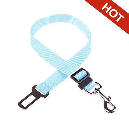 Adjustable Pet Car Seat Belt - Dog Harness Lead Clip for Safety in Vehicles