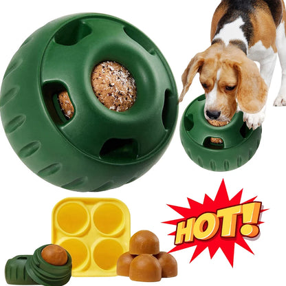 Silicone Dog Chew Toy - Refillable Food Ball, Interactive