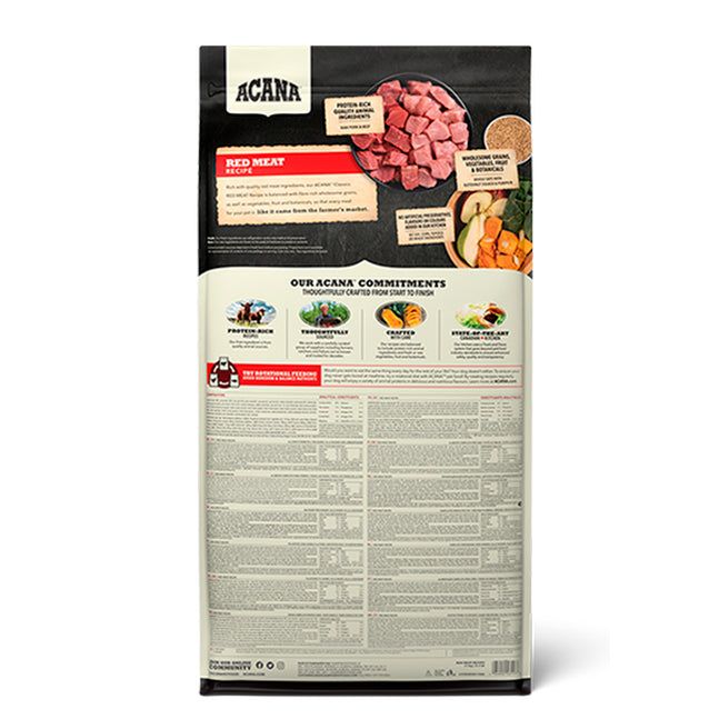 ACANA Red Meat Recipe - Premium Red Meat Dog Food | 14.5Kg/31.9Lb