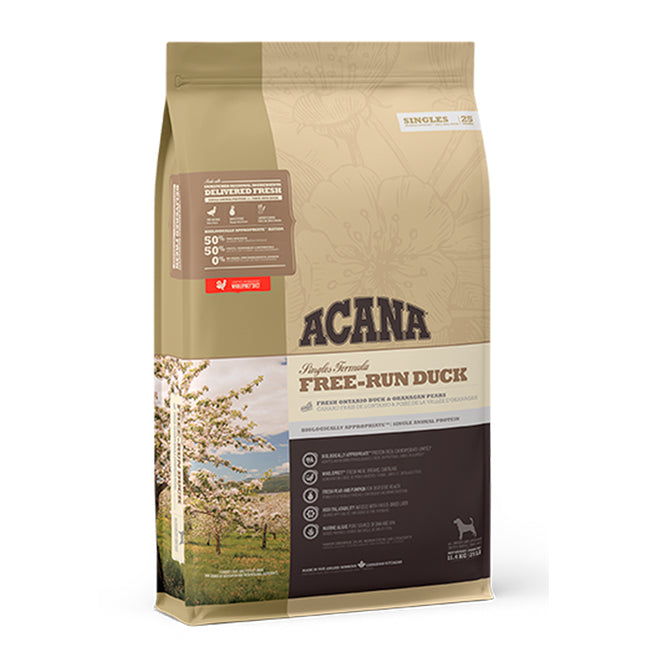 ACANA Free-Run Duck Recipe - Premium Limited Ingredient Dog Food | 11.4Kg/25Lb