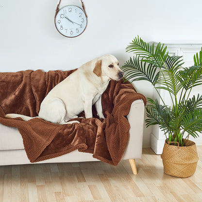 Waterproof Pet Blanket, Reversible Sherpa Sofa Protector, Pee-Proof