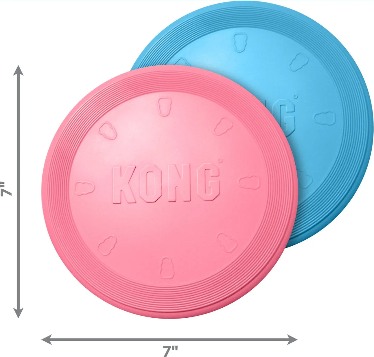 KONG Puppy Flyer Dog Toy - Blue/Pink