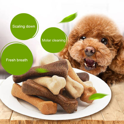 30Pcs Cowhide Bone Dog Toys - Teeth Cleaning Stick Treats for Dogs