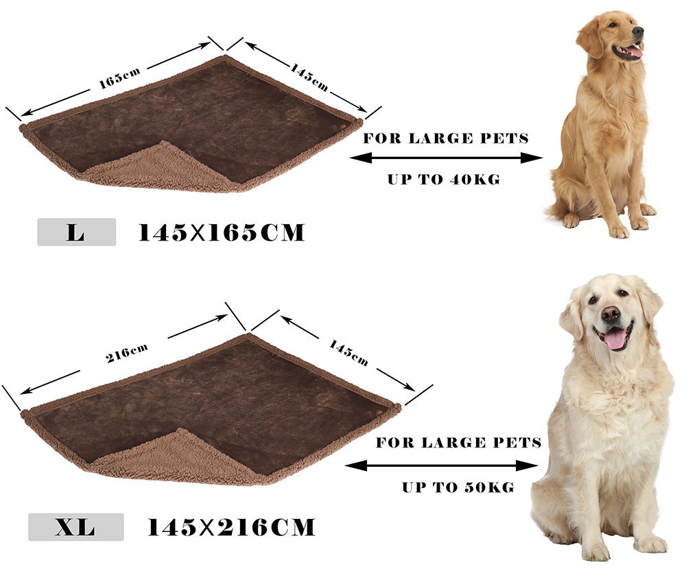 Waterproof Pet Blanket, Reversible Sherpa Sofa Protector, Pee-Proof