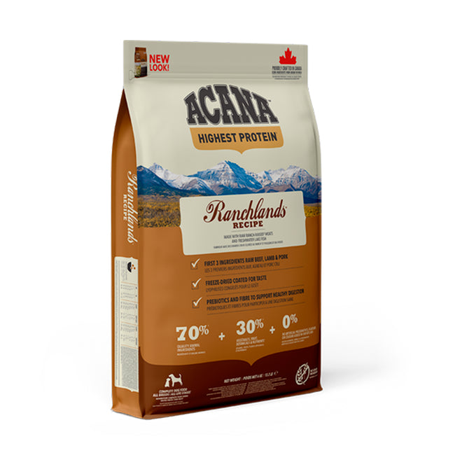 ACANA Ranchlands Recipe - Premium Red Meat Dog Food | 11.4Kg/25Lb