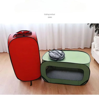 Foldable Dog Cage, Waterproof Oxford Cloth Pet Carrier for Car and Travel