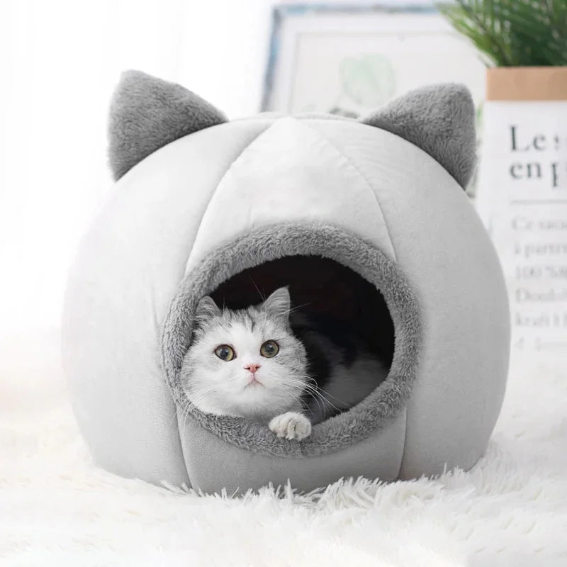 Self-Warming Cave Bed for Cats and Small Dogs, Cozy Design