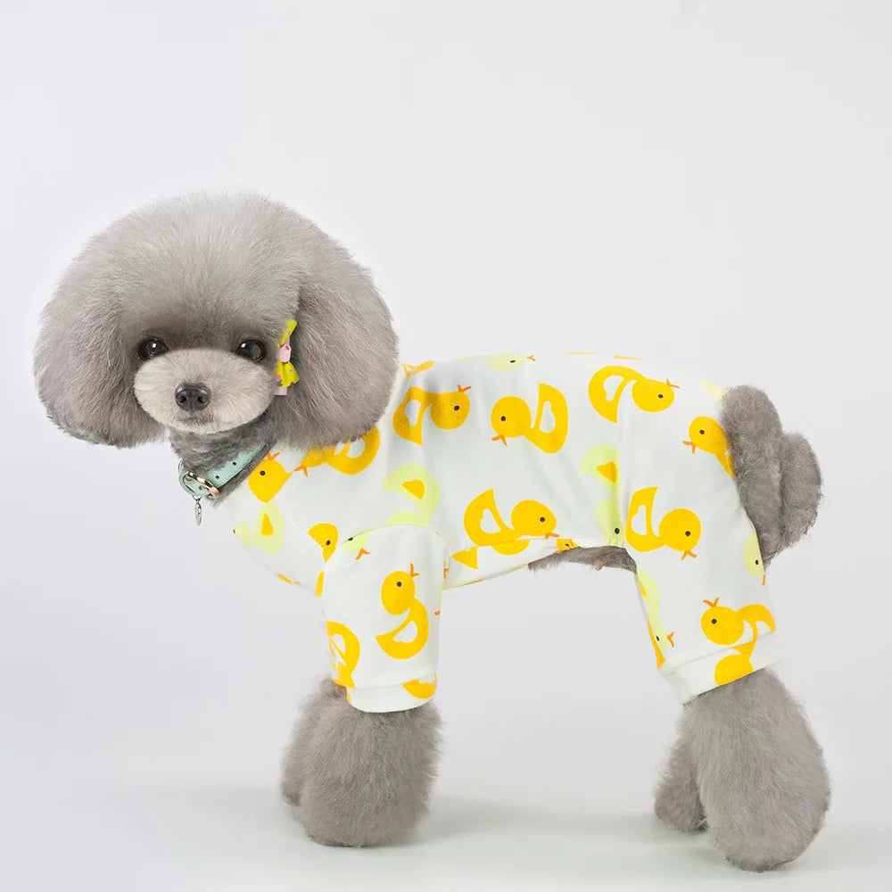 Soft Dog Pajamas for Small and Medium Dogs, Cute Jumpsuit for Puppies