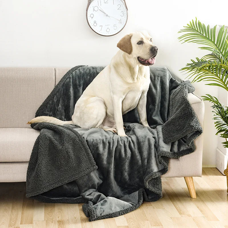 Waterproof Pet Blanket, Reversible Sherpa Sofa Protector, Pee-Proof