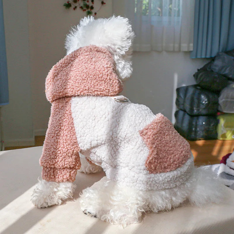 Berber Dog Hoodie, Warm Winter Clothes for Small Pets