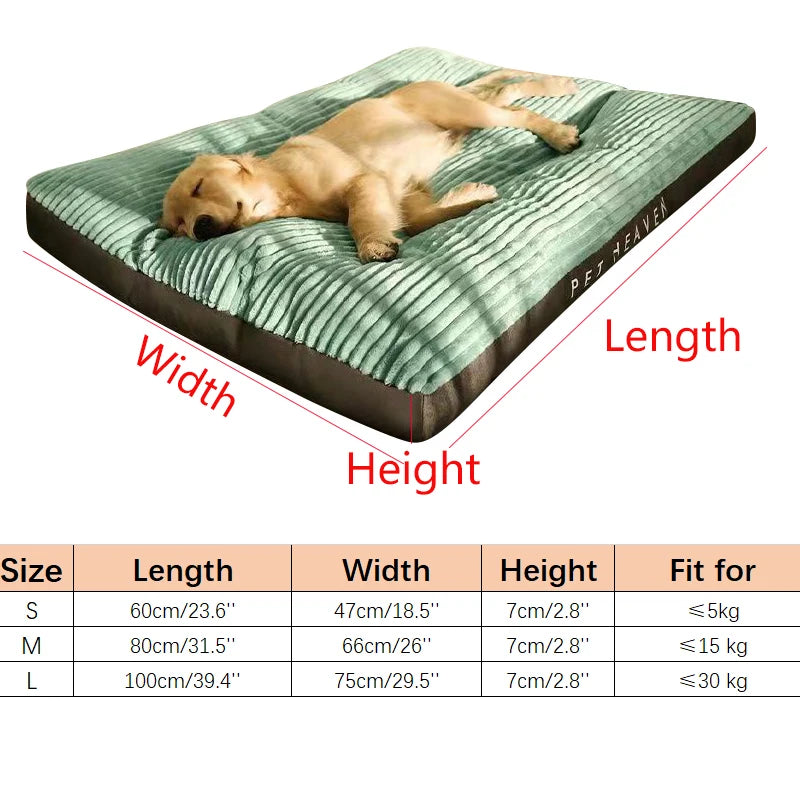 Thick Corduroy Dog Bed, Anti-Slip Large Pet Bed, Detachable Kennel for Cats and Dogs