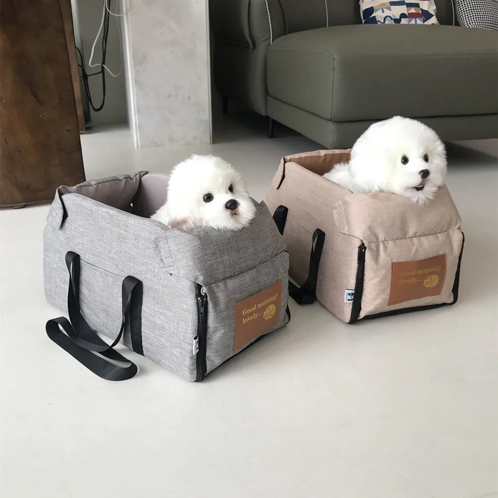 Portable Car Seat Bed for Small Dogs and Cats