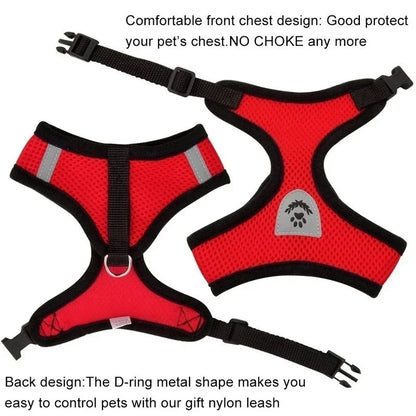 Adjustable Mesh Harness for Cats and Small Dogs