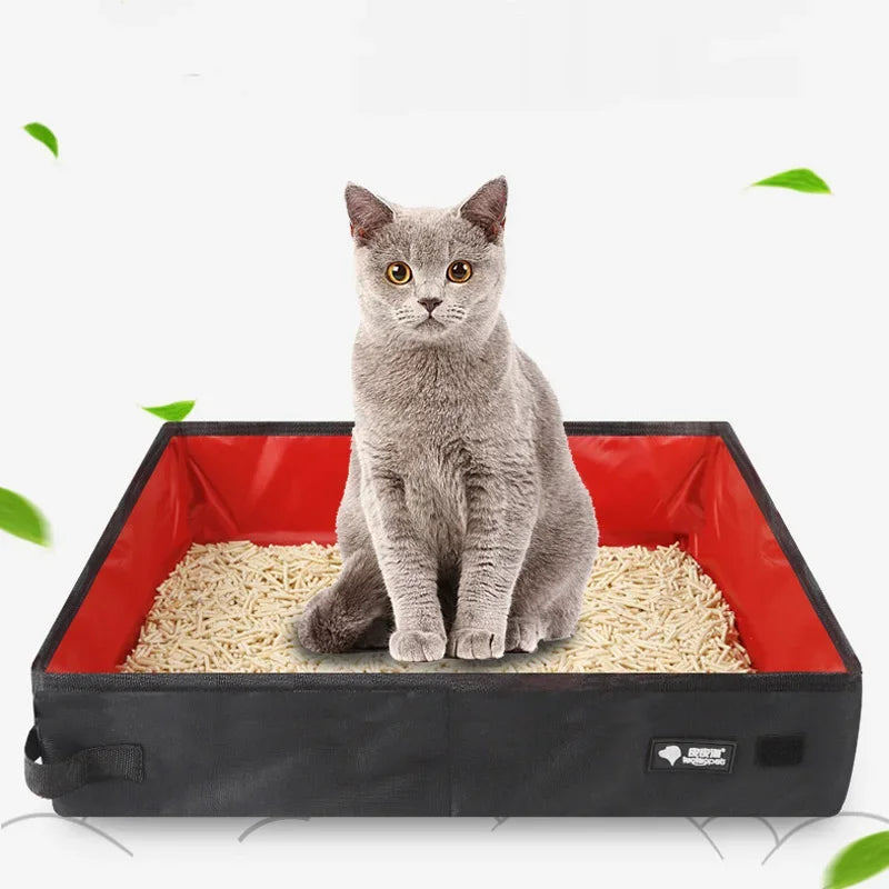 Portable Foldable Waterproof Litter Box for Cats