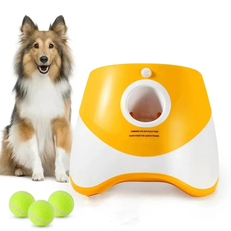 Automatic Dog Tennis Ball Launcher - Rechargeable, Interactive