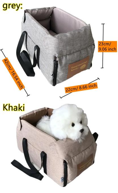 Portable Car Seat Bed for Small Dogs and Cats