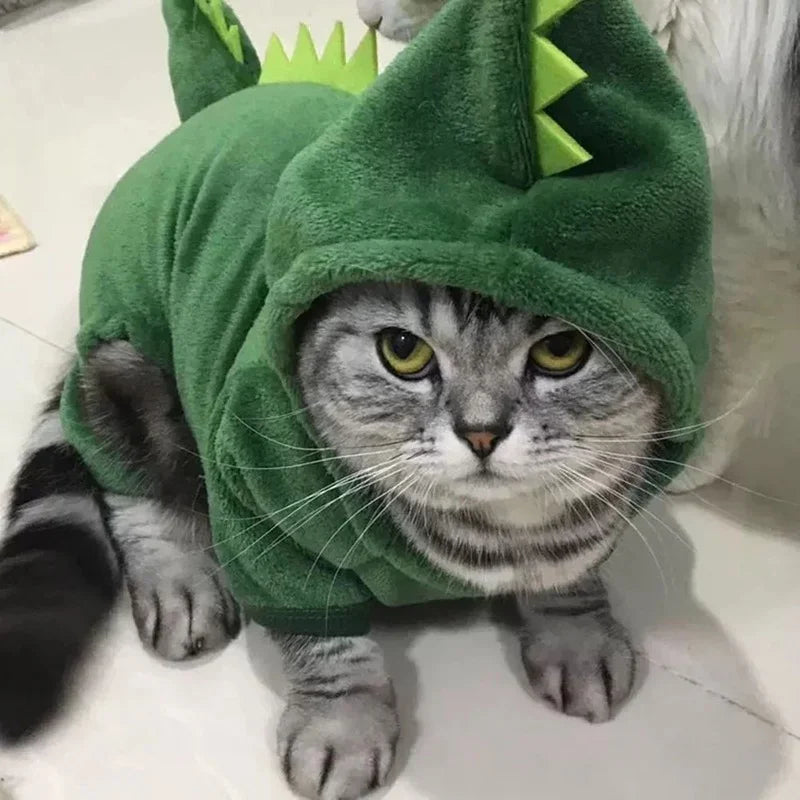 Catzilla, Dinosaur Hoodie for Cats and Small Dogs