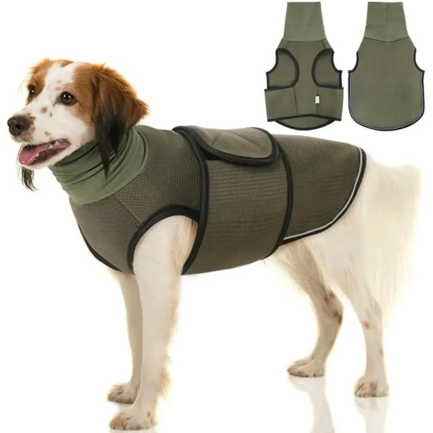 Anxiety Vest for Large Dogs, Calming Jacket with Hood for Fireworks, Quarantine