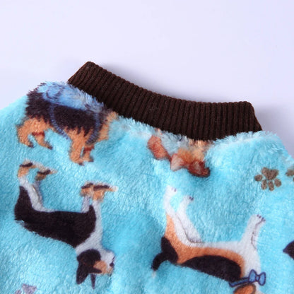 Christmas Dog Pajamas, Warm Jumpsuit, Winter Coat for Small Dogs and Puppies