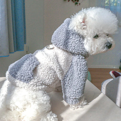 Berber Dog Hoodie, Warm Winter Clothes for Small Pets