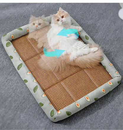 Rattan Cooling Mat for Cats and Small Dogs