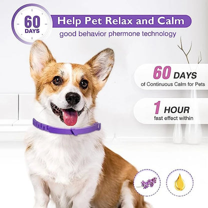 Calming Pheromone Collars for Dogs, Adjustable Comfort Collar to Relieve Anxiety