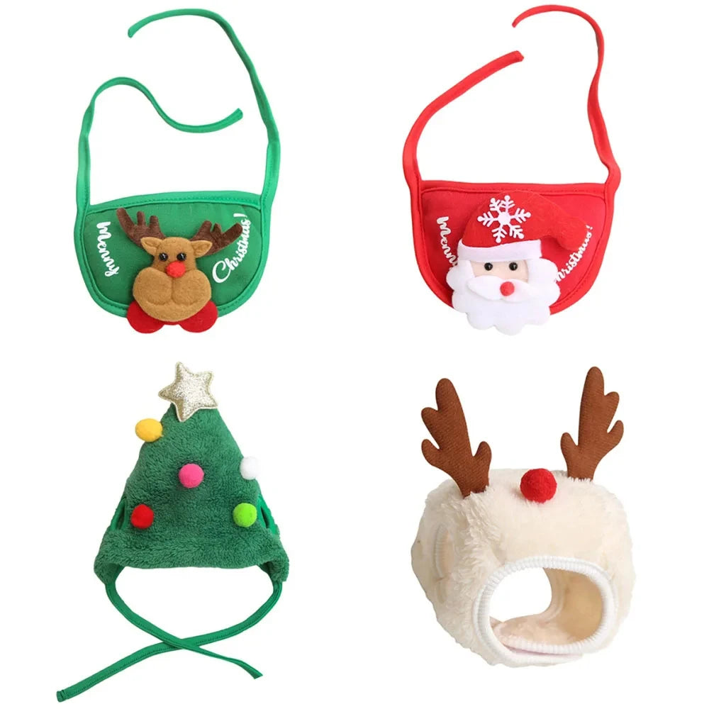 Christmas Santa and Reindeer Costume Set for Pets