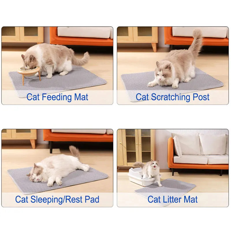 Waterproof Cat Litter Mat, Double Layer