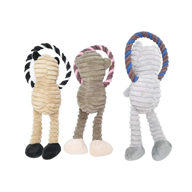 Squeaky Plush Animal Toys for Dogs, Bite-Resistant Chew Toys for Clean Teeth