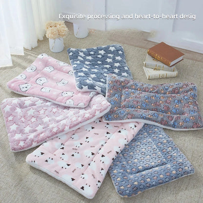 Flannel Sleeping Mat for Pets, Cozy Dog and Cat Bed, Sofa for Puppies, Cushion