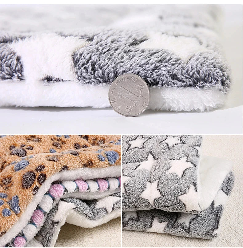 Flannel Sleeping Mat for Pets, Cozy Dog and Cat Bed, Sofa for Puppies, Cushion