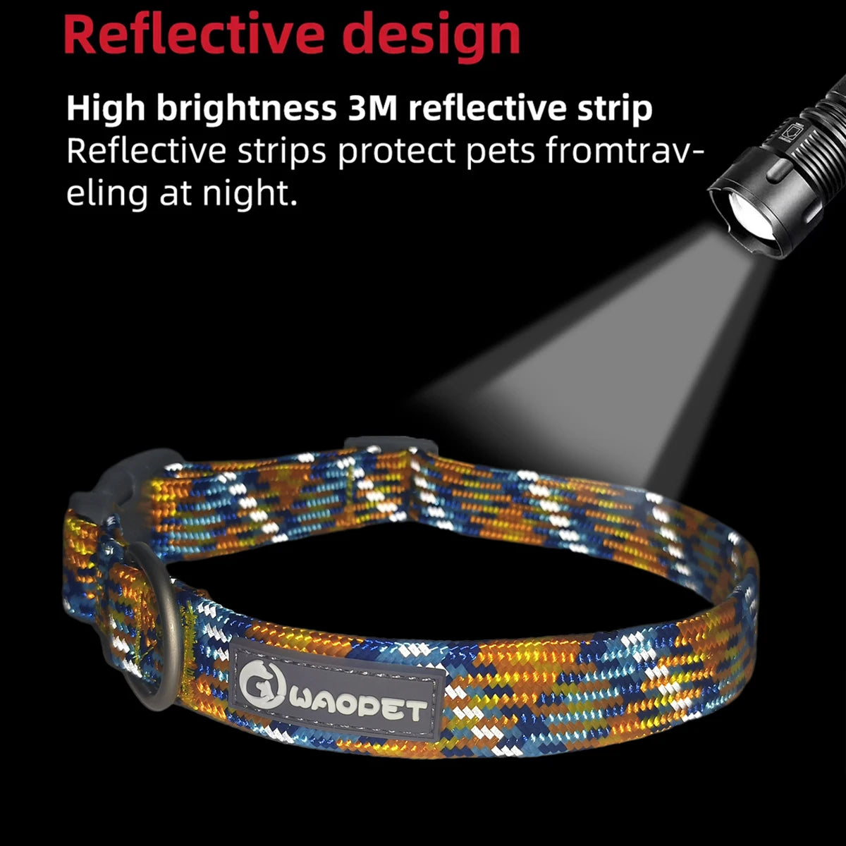 Reflective Adjustable Pet Collar - Anti-Loss Safety for Puppies and Kittens