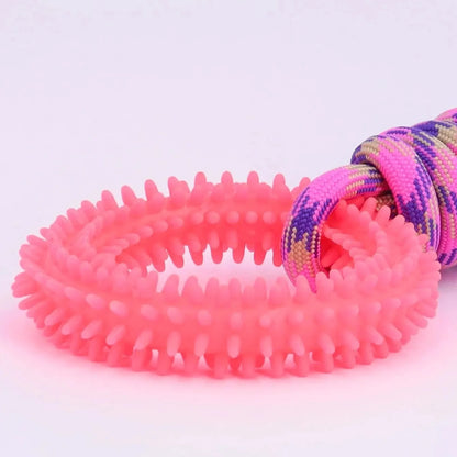 Interactive Training Ring for Dogs, Spike Toy for Teeth Cleaning