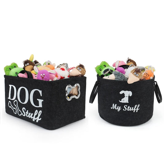 Dog Clothes Storage Basket, Pet Accessory Container, Organizing Case for Home