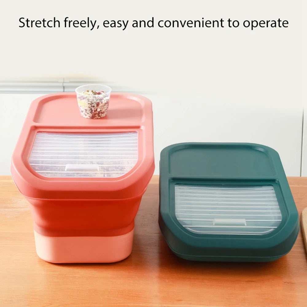 Foldable Pet Food Storage Container, Airtight Dry Food Box for Cats and Dogs