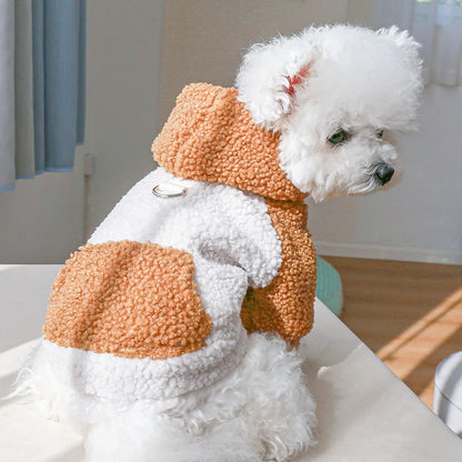 Berber Dog Hoodie, Warm Winter Clothes for Small Pets