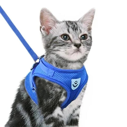 Adjustable Mesh Harness for Cats and Small Dogs