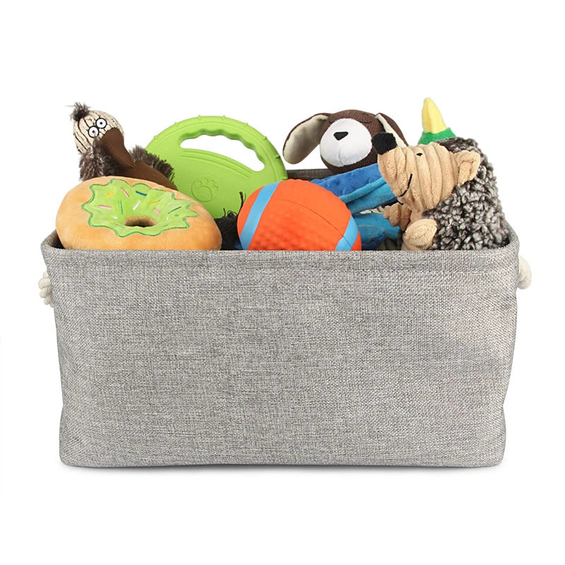 Dog Paw Toy Basket, Personalized Pet Storage Box for Cat and Dog Toys