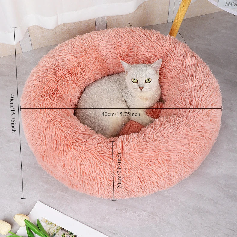 Plush Winter Nest for Cats and Small Dogs