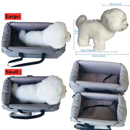 Portable Car Seat Bed for Small Dogs and Cats