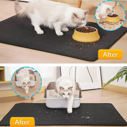 Waterproof Cat Litter Mat, Double Layer