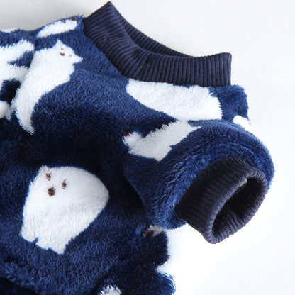 Themed Warm Pajamas for Small Dogs, Pomeranian Onesies